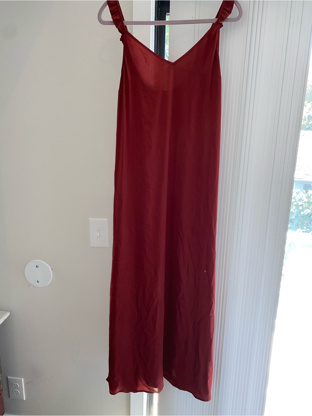 Express Red Slip Maxi Dress